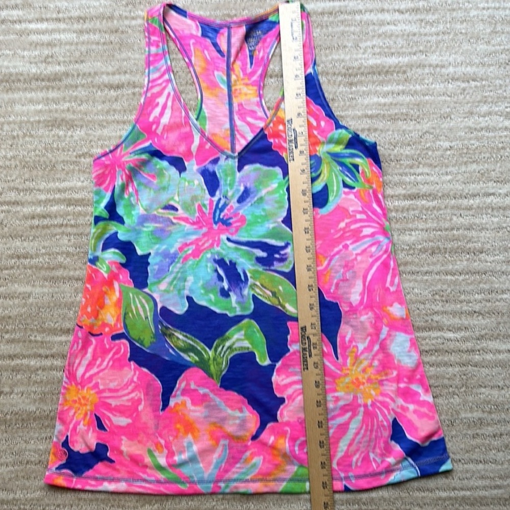 Lilly Pulitzer Women’s Luxletic Anisa Tank Top In Beckon Blue Jungle Utopia L - Picture 10 of 11